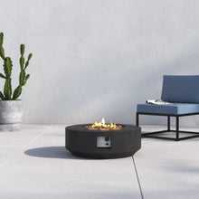 Load image into Gallery viewer, Fibre Reinforced Propane Gas Outdoor Fire Pit Table With Lid - Charcoal

