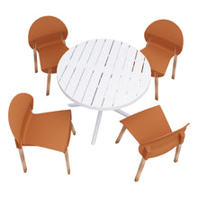 Load image into Gallery viewer, 4 Piece Set Of Single Chairs, Traditional Elements With Round Table
