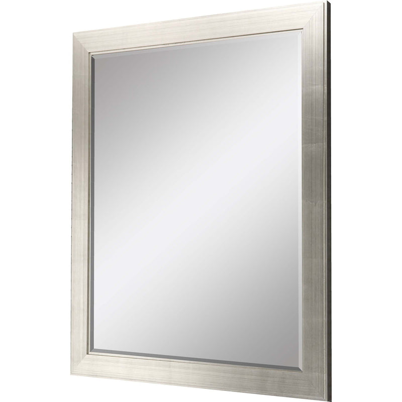 41" Solid Wood Framed Accent Mirror - Silver