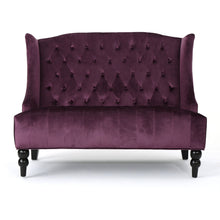 Load image into Gallery viewer, Nurturing - Upholstered Loveseat With Wing Back And Diamond Tufting
