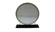 Load image into Gallery viewer, 19" Round Framed Freestanding Mirror - Brass

