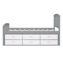 Load image into Gallery viewer, Platform Storage Bed Solid Wood Bed With 6 Drawers
