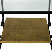 Load image into Gallery viewer, Glass Square End Table With Shelf - Bronze And Clear
