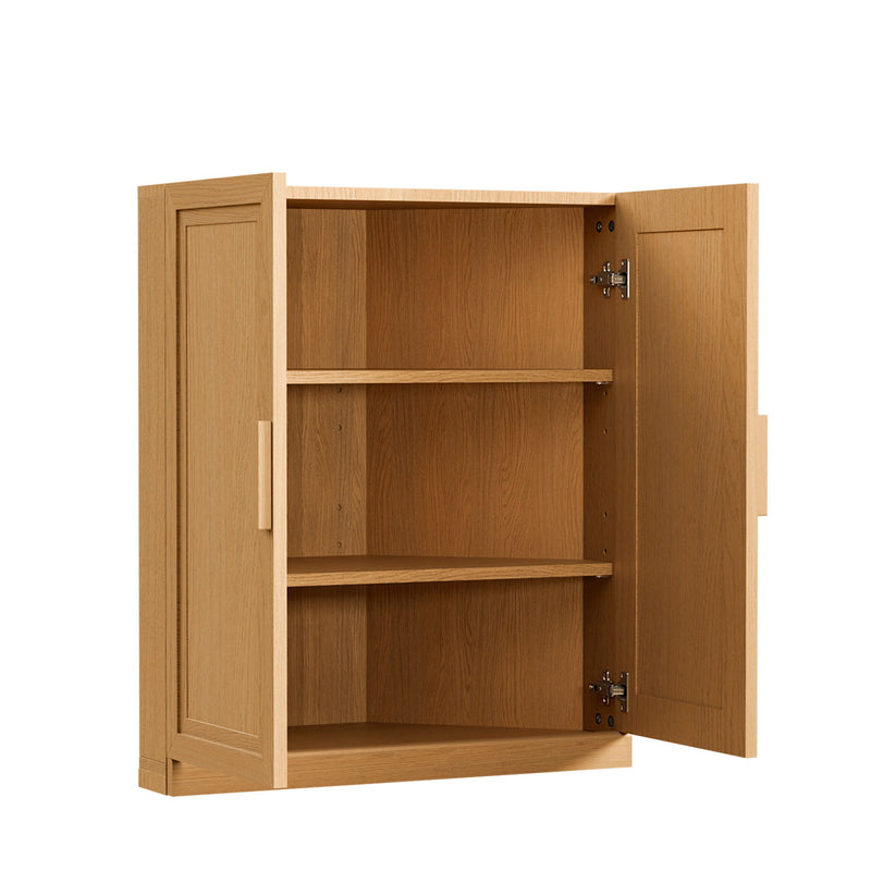 31" Wood Corner Accent Cabinet - Natural