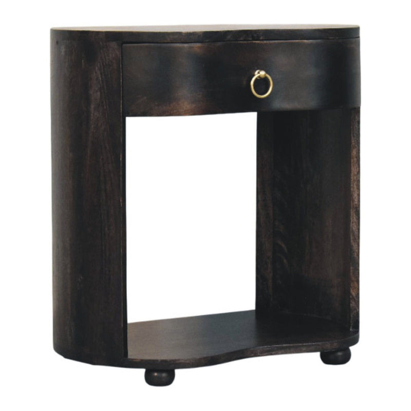 Solid Wood Two Drawer Nightstand (738175) - Brown