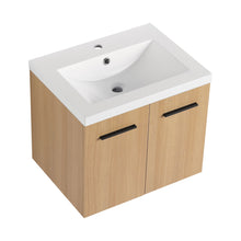 Load image into Gallery viewer, Floating Bathroom Vanity With Sink, Wall Mounted Double Door Storage
