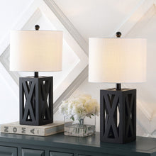 Load image into Gallery viewer, Table Lamps LED With Drum Shades (Set of 2) - Black

