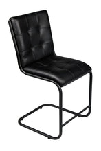 Load image into Gallery viewer, Tufted Upholstered Leather Dining Side Chair - Black
