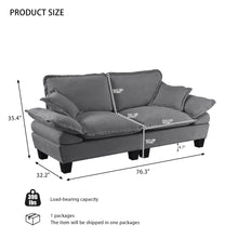 Load image into Gallery viewer, 2 Seater Modular Loveseat With Curved Armrests
