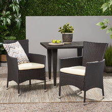 Load image into Gallery viewer, Clementine - Outdoor Wicker Dining Chairs Set With Water Resistant Cushions (Set of 2) - Brown Multi
