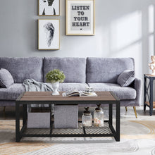 Load image into Gallery viewer, Console Coffee Table With Reclaimed Wood Finish, For Living Room - Natural
