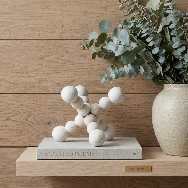 Beaded Wooden Decorative Jack - Off White