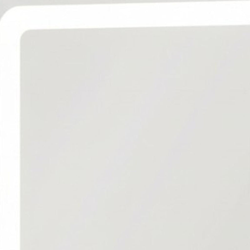 18" Lighted Freestanding Frameless Makeup Shaving Tabletop Mirror - Clear