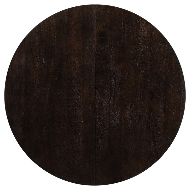 Removable Leaf Oval Extendable Dining Table - Espresso