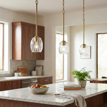 Load image into Gallery viewer, Vista - Single Pendant Chain Hanging Light - Clear / Gold
