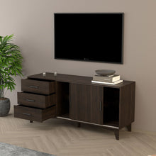 Load image into Gallery viewer, Parker - TV Stand With Sliding Doors And Drawers - Dark Brown
