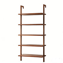 Load image into Gallery viewer, Adjustable Five Tier Etagere Bookcase - Light Brown

