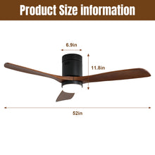 Load image into Gallery viewer, Indoor Ceiling Fan With Lights, Reversible DC Motor, Remote Control - Black
