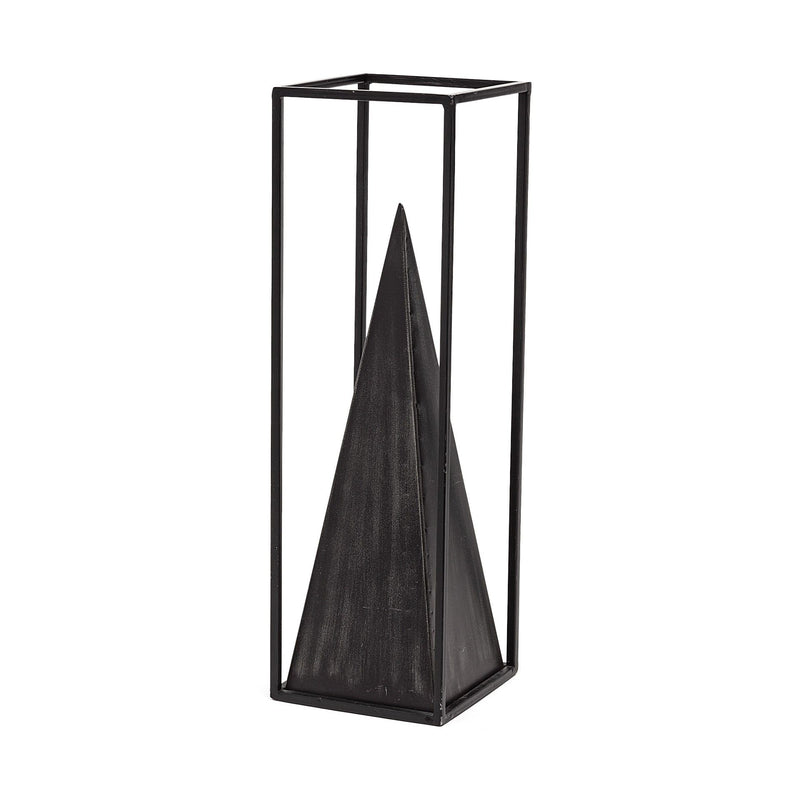 Framed Pyramid Sculpture - Black
