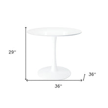 Load image into Gallery viewer, 36" White Metal Dining Table
