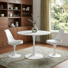 Load image into Gallery viewer, 32" White Metal Dining Table
