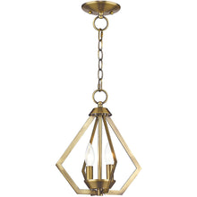 Load image into Gallery viewer, Two Light Dimmable Chandelier With Shades - Antiqued Brass
