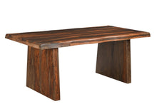 Load image into Gallery viewer, 74" Dark Brown Solid Wood Dining Table
