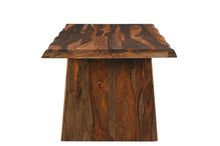 Load image into Gallery viewer, 74" Dark Brown Solid Wood Dining Table
