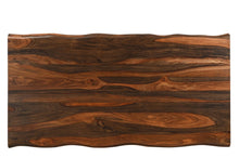 Load image into Gallery viewer, 74" Dark Brown Solid Wood Dining Table
