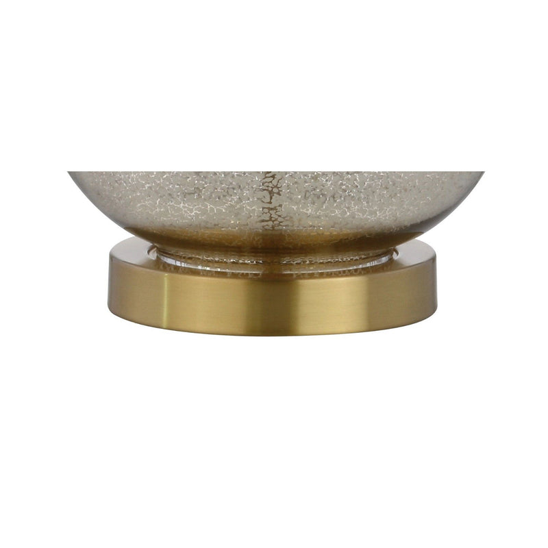 25" Table Lamp With Drum Shade - Silver / Gold