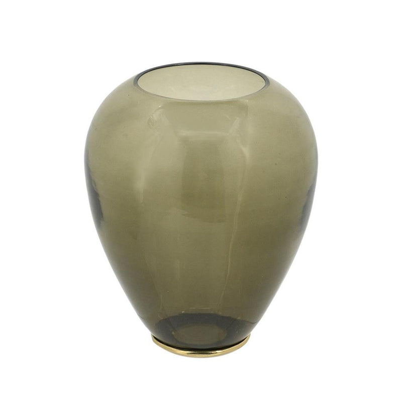 Round Ginger Jar - Dark Green / Green