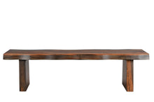 Load image into Gallery viewer, 68" Dark Brown Solid Wood Dining Bench
