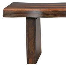 Load image into Gallery viewer, 68" Dark Brown Solid Wood Dining Bench
