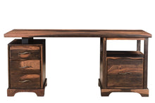 Load image into Gallery viewer, 68" Natural Live Edge Solid Wood Writing Desk With Four Drawers
