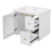 Load image into Gallery viewer, Wall-Mounted Bathroom Vanity Set With Sink, 2 Drawers And Soft-Close Door
