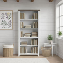 Load image into Gallery viewer, High 5 Shelf Bookcase - Jasmine Whitewash / Barnwood
