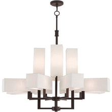 Load image into Gallery viewer, 41" Twelve Light Dimmable Chandelier With Shades - Bronze
