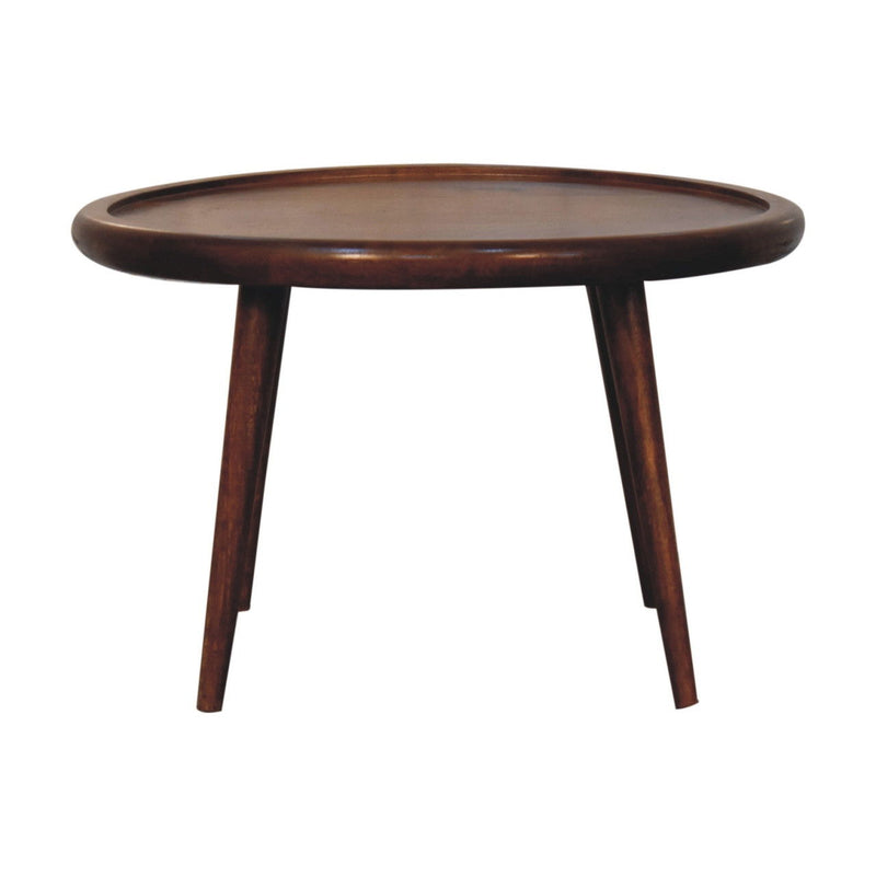 Solid Wood Oval Coffee Table - Chestnut