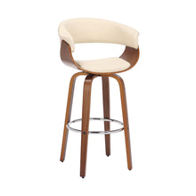 Load image into Gallery viewer, Swivel Low Back Bar Height Bar Chair - Cream / Brown
