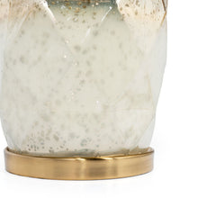 Load image into Gallery viewer, Mercury Glass Table Lamp With White Cone Shade - White And Gold
