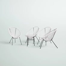 Load image into Gallery viewer, Outdoor Conversation Set With Ergonomic Lounge Chairs And Tempered Glass Table
