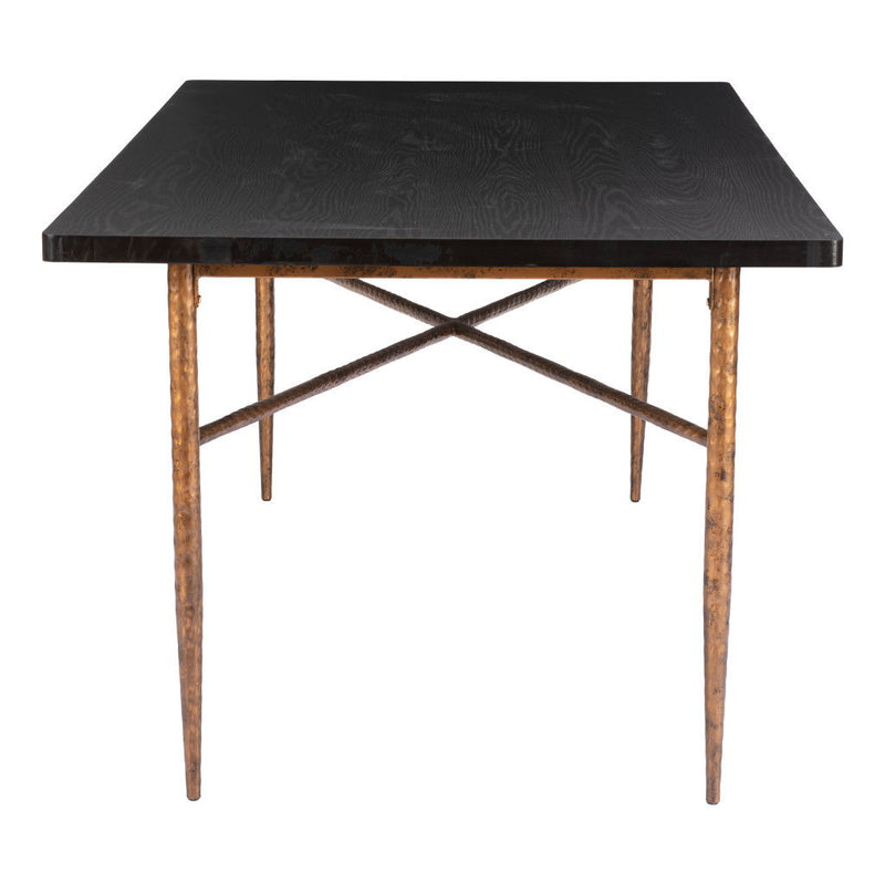 72" Wood And Steel Dining Table - Black