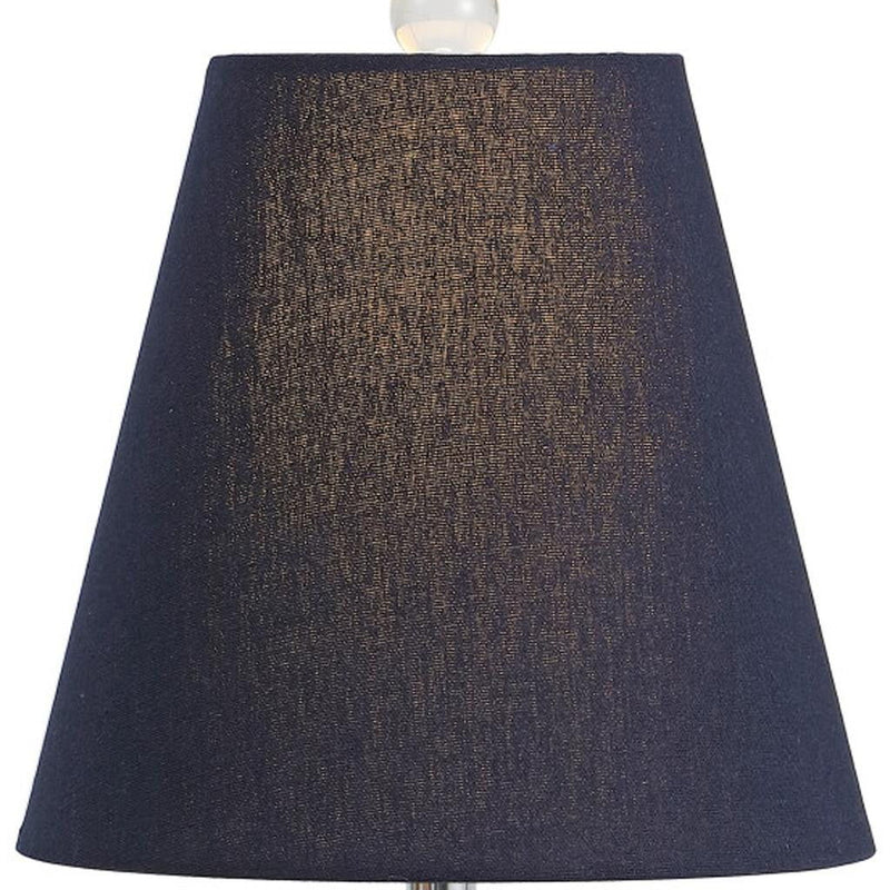 Novelty Table Lamp With Globe Shade - Navy Blue / Clear