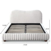 Load image into Gallery viewer, Norme - Queen Size Upholstered Low Profile Platform Bed - Cream
