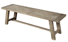 Load image into Gallery viewer, 60" Natural Distressed Solid Wood Dining Bench
