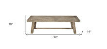 Load image into Gallery viewer, 60" Natural Distressed Solid Wood Dining Bench
