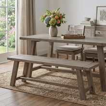 Load image into Gallery viewer, 60" Natural Distressed Solid Wood Dining Bench
