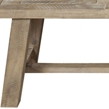 Load image into Gallery viewer, 60" Natural Distressed Solid Wood Dining Bench
