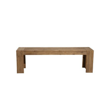 Load image into Gallery viewer, 58" Natural Distressed Solid Wood Dining Bench
