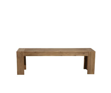 Load image into Gallery viewer, 58" Natural Distressed Solid Wood Dining Bench

